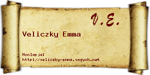 Veliczky Emma névjegykártya